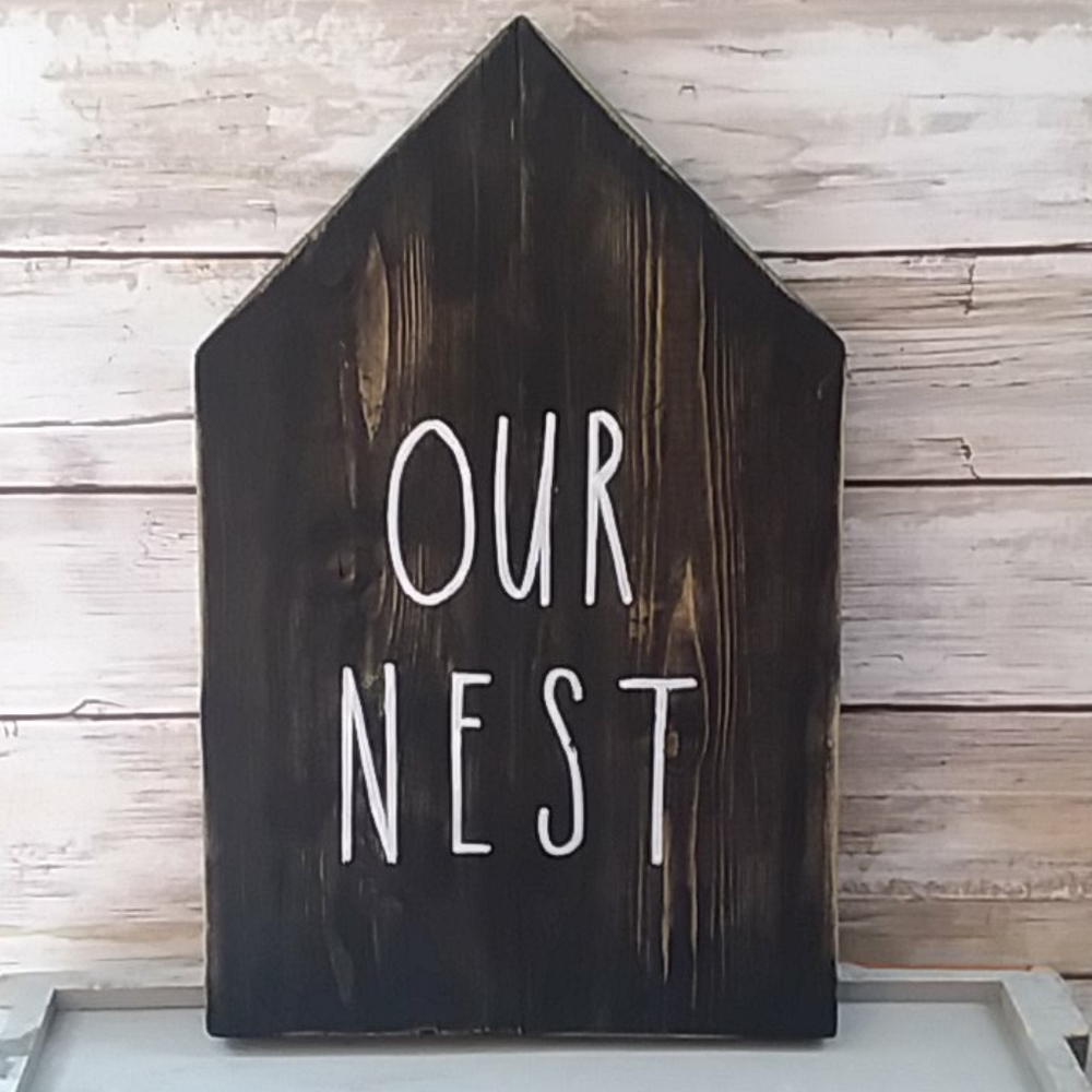 Rae Dunn inspired 'Our Nest' sign